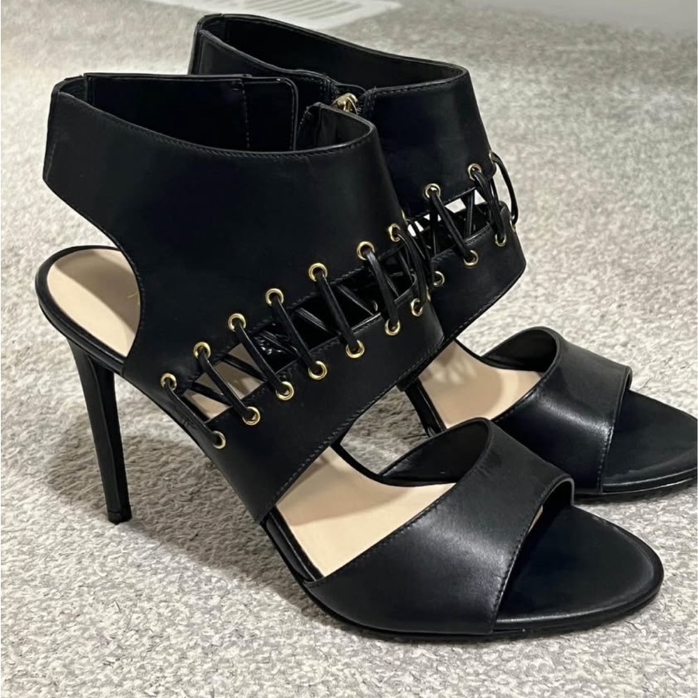 Nine West Black Lace-Up Heels